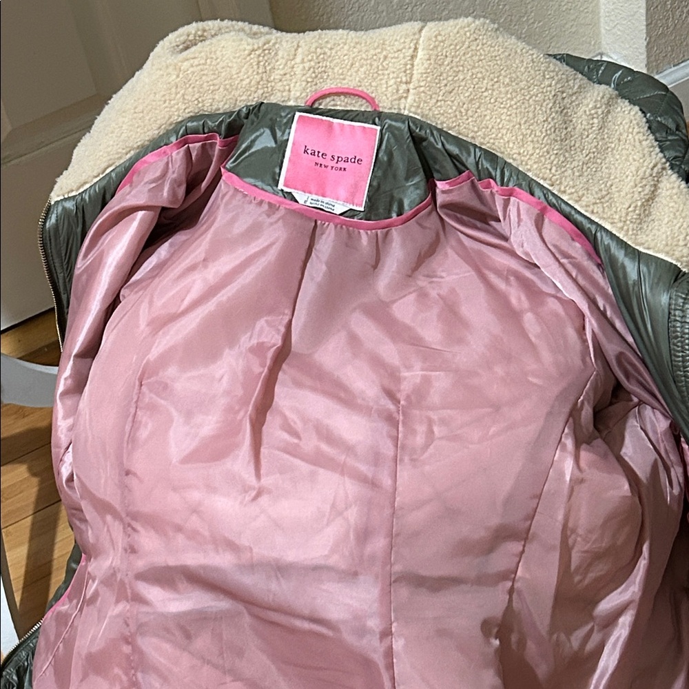 Kate Spade Quilted Puffer Jacket in Olive - Picture 13 of 16